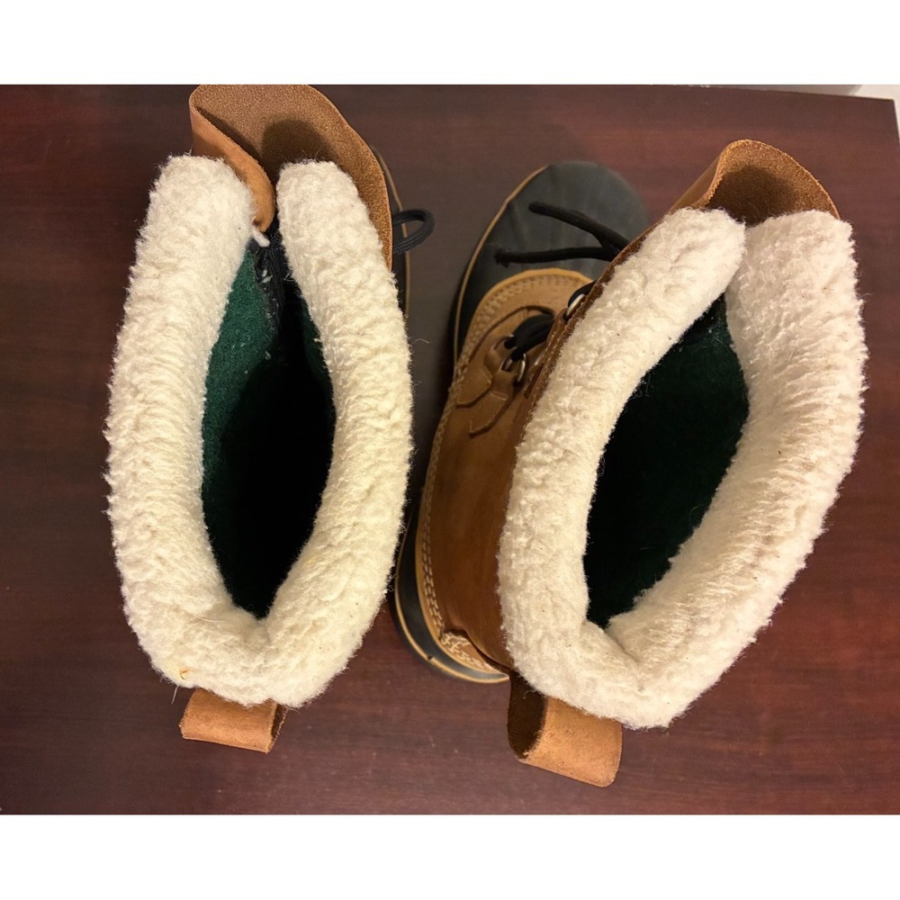 Sorel Caribou II Men's Snow Winter Boots Waterproof Tan Fleece Lining Size 12 - Picture 4 of 8